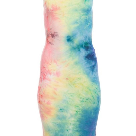 TIE DYE PRINT RACER BACK DRESS - Picture 2 of 3
